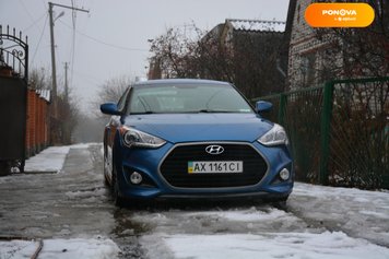 Hyundai Veloster, 2015, Бензин, 1.6 л., 130 тис. км, Хетчбек, Синій, Харків Cars-Pr-241863 фото