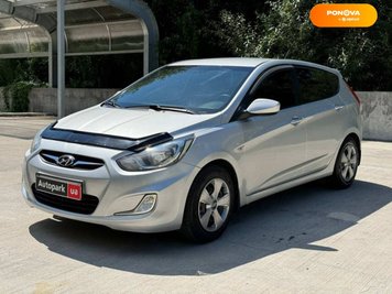 Hyundai Accent, 2012, Газ пропан-бутан / Бензин, 1.4 л., 142 тис. км, Хетчбек, Сірий, Київ 110080 фото