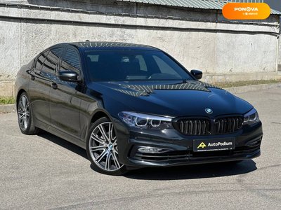 BMW 5 Series, 2017, Бензин, 3 л., 70 тыс. км, Седан, Чорный, Киев 46489 фото
