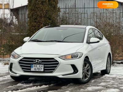 Hyundai Elantra, 2017, Газ пропан-бутан / Бензин, 2 л., 150 тис. км, Седан, Білий, Київ 18549 фото