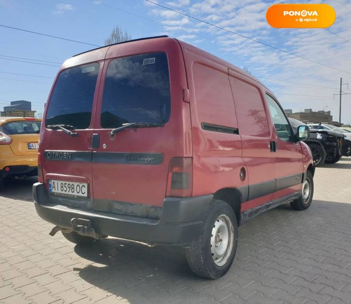 Citroen Berlingo, 2003, Дизель, 1.9 л., 196 тис. км, Вантажний фургон, Червоний, Київ 40560 фото