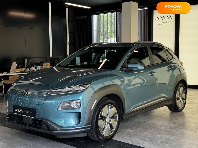 Hyundai Kona Electric, 2019, Електро, 169 тис. км, Позашляховик / Кросовер, Зелений, Львів 99461 фото