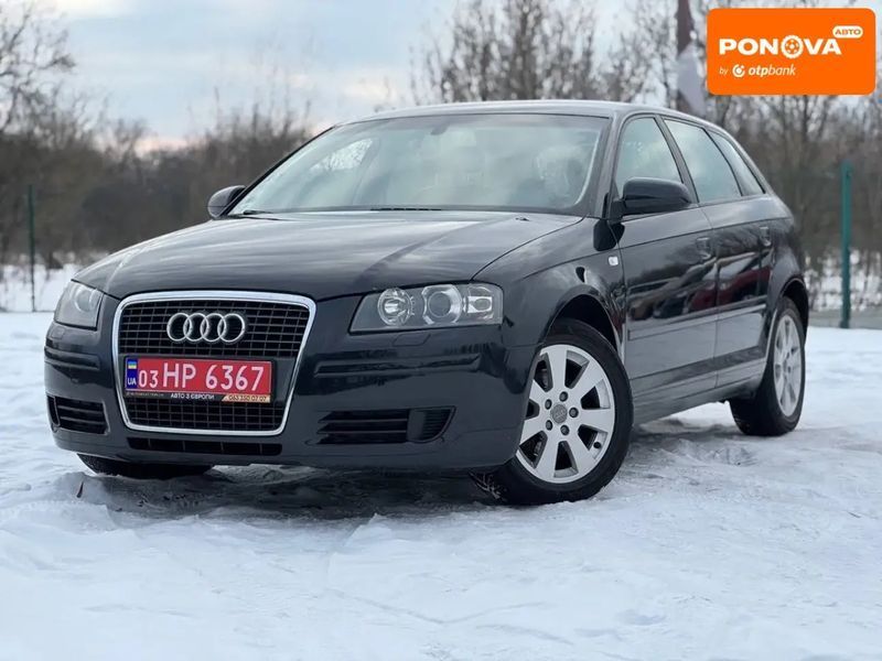 Audi A3, 2006 р., Бензин, 210 тис. км, Універсал, Чорний, Дрогобич AT-10410100 фото