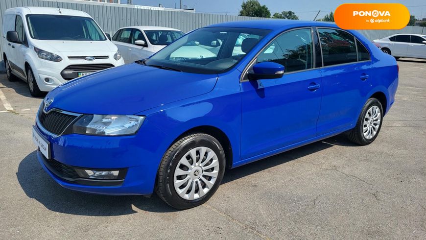 Skoda Rapid, 2018, Бензин, 1 л., 107 тис. км, Ліфтбек, Синій, Київ 110197 фото