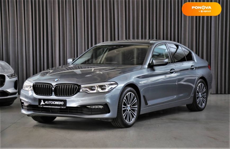 BMW 5 Series, 2017, Дизель, 2 л., 177 тис. км, Седан, Сірий, Київ 42449 фото