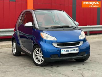 Smart Fortwo, 2008, Бензин, 1 л., 105 тис. км, Купе, Синій, Київ 256868 фото