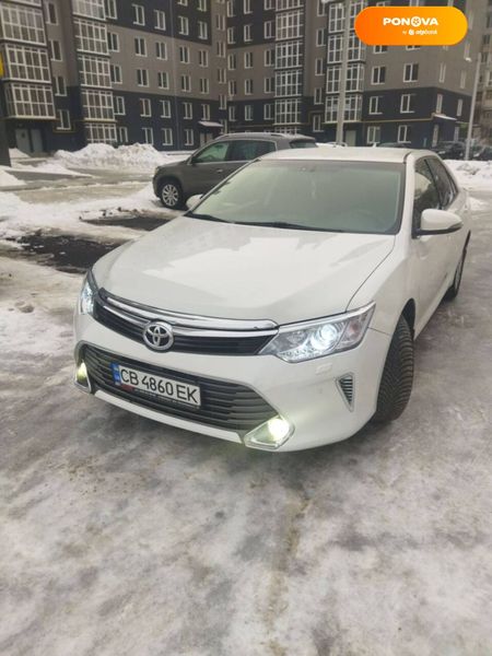 Toyota Camry, 2014, Бензин, 2.5 л., 163 тыс. км, Седан, Белый, Чернигов Cars-Pr-67189 фото
