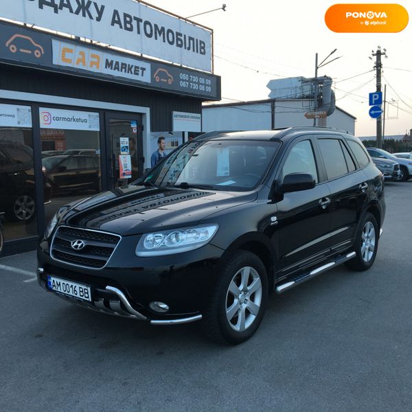 Hyundai Santa FE, 2007, Дизель, 2.2 л., 174 тис. км, Позашляховик / Кросовер, Чорний, Житомир 23047 фото