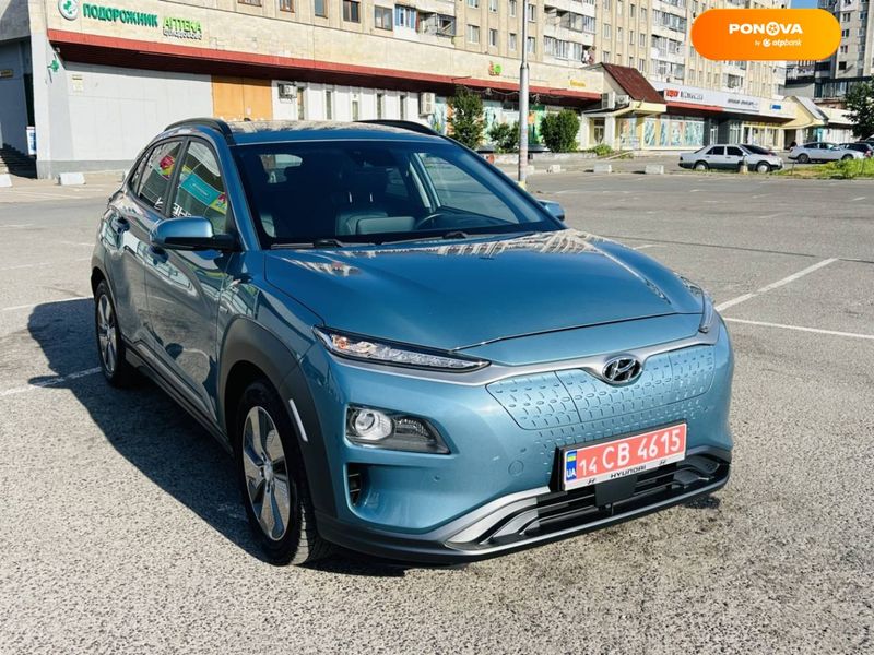 Hyundai Kona Electric, 2019, Електро, 105 тис. км, Позашляховик / Кросовер, Синій, Львів Cars-Pr-68074 фото