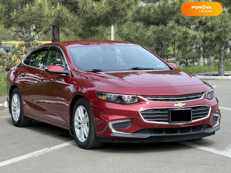 Chevrolet Malibu, 2016, Гібрид (HEV), 1.8 л., 77 тис. км, Седан, Червоний, Одеса 39087 фото