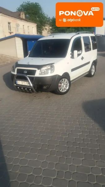 Fiat Doblo, 2006 р., Газ пропан-бутан / Бензин, 37 тис. км, Мінівен, Білий, Тернопіль AT-10400021 фото