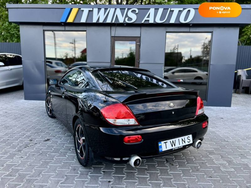 Hyundai Coupe, 2005, Газ пропан-бутан / Бензин, 2 л., 202 тыс. км, Купе, Чорный, Одесса 39899 фото