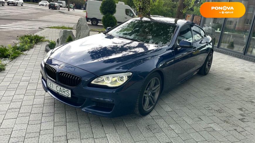 BMW 6 Series, 2016, Бензин, 2.98 л., 147 тыс. км, Купе, Синий, Львов 108310 фото