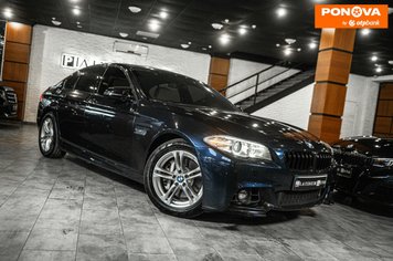 BMW 5 Series, 2014, Гібрид (HEV), 2.98 л., 139 тис. км, Седан, Синій, Одеса 279794 фото