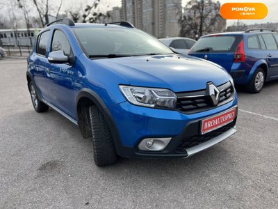 Renault Sandero, 2017, Бензин, 0.9 л., 70 тыс. км, Хетчбек, Синий, Харьков 23694 фото