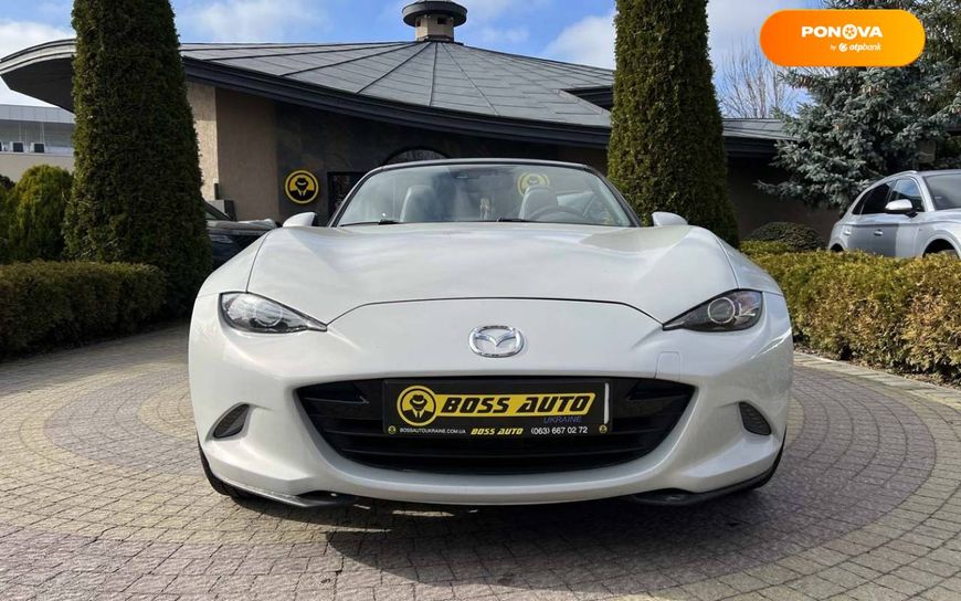 Mazda MX-5, 2016, Бензин, 2 л., 97 тыс. км, Родстер, Белый, Львов 10353 фото