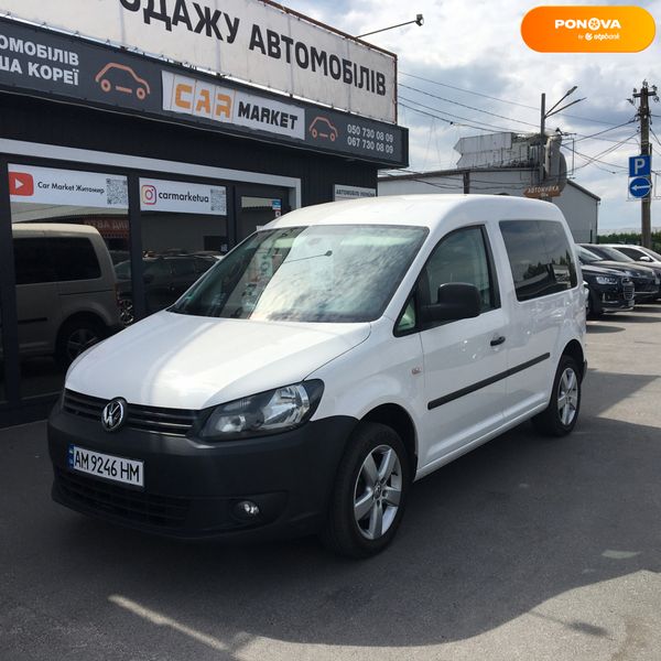 Volkswagen Caddy пасс., 2013, Дизель, 1.6 л., 286 тыс. км, Универсал, Белый, Житомир 48801 фото