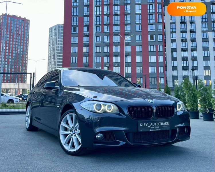 BMW 5 Series, 2012, Бензин, 2.98 л., 190 тис. км, Седан, Сірий, Київ 110480 фото