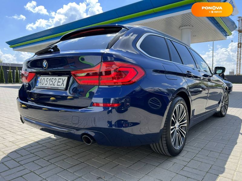 BMW 5 Series, 2018, Дизель, 2 л., 162 тис. км, Універсал, Синій, Ужгород Cars-Pr-67663 фото