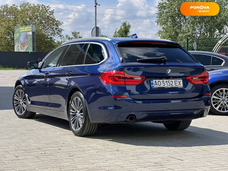 BMW 5 Series, 2018, Дизель, 2 л., 162 тис. км, Універсал, Синій, Ужгород Cars-Pr-67663 фото