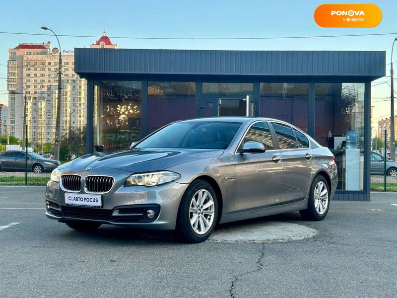 BMW 5 Series, 2016, Бензин, 2 л., 79 тис. км, Седан, Сірий, Київ 36293 фото