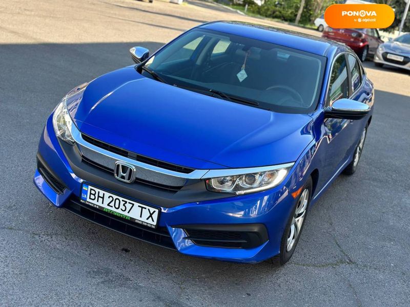 Honda Civic, 2016, Бензин, 2 л., 80 тис. км, Седан, Синій, Одеса Cars-Pr-65476 фото