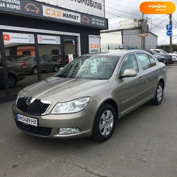 Skoda Octavia A5, 2009, Бензин, 1.6 л., 218 тис. км, Седан, Сірий, Житомир 256333 фото