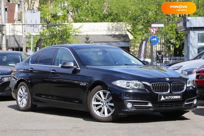 BMW 5 Series, 2016, Бензин, 2 л., 226 тис. км, Седан, Чорний, Київ 36193 фото