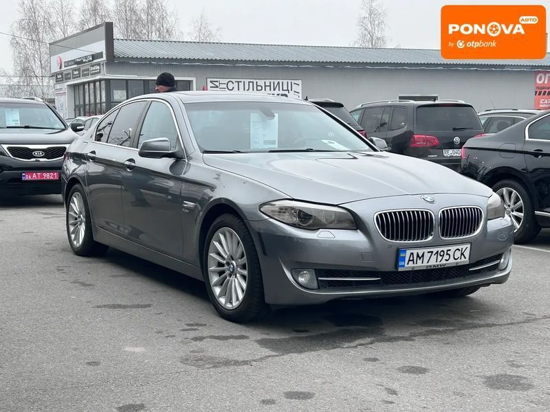 BMW 5 Series, 2012 р., Бензин, 138 тис. км, Седан, Сірий, Житомир AT-10414576 фото