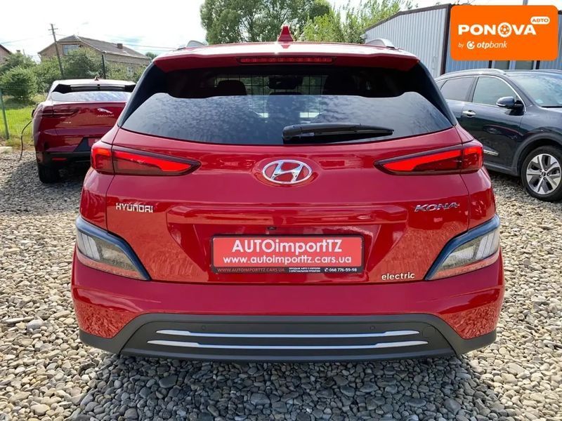 Hyundai Kona, 2022 р., Електро, 117 тис. км, Позашляховик / Кросовер, Червоний, Сопошин AT-10400025 фото
