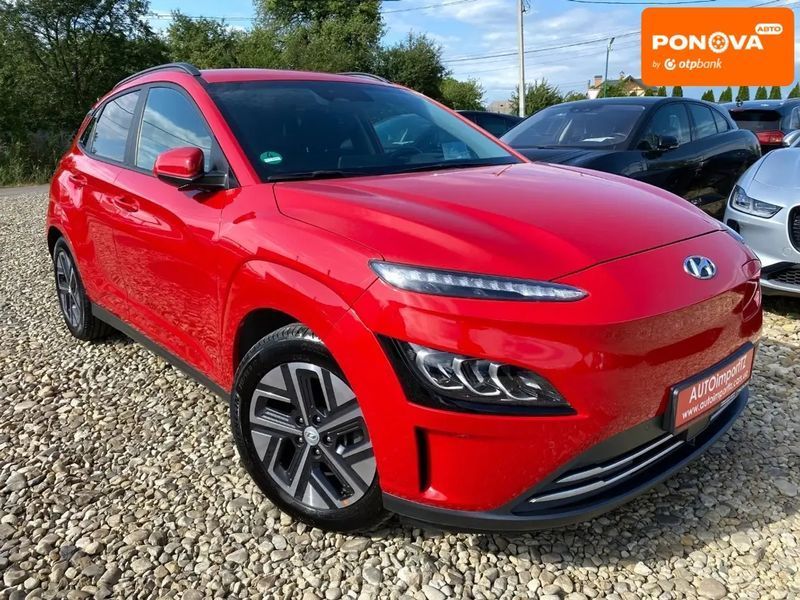 Hyundai Kona, 2022 р., Електро, 117 тис. км, Позашляховик / Кросовер, Червоний, Сопошин AT-10400025 фото