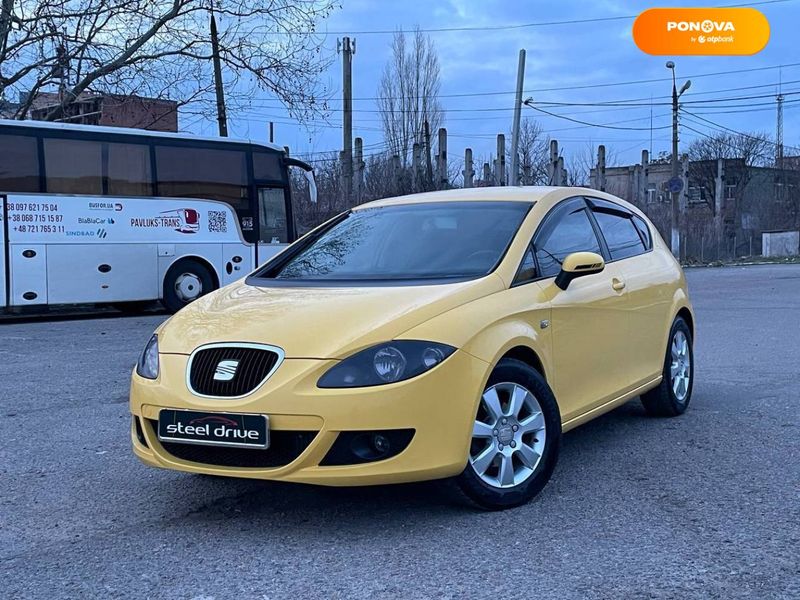 SEAT Leon, 2008, Газ пропан-бутан / Бензин, 1.6 л., 257 тис. км, Хетчбек, Жовтий, Миколаїв 21913 фото