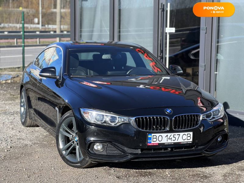 BMW 4 Series, 2014, Бензин, 2 л., 170 тыс. км, Купе, Чорный, Тернополь 45422 фото
