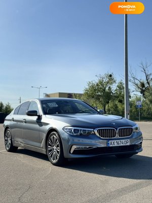 BMW 5 Series, 2017, Бензин, 3 л., 100 тис. км, Седан, Сірий, Київ 45687 фото