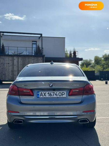 BMW 5 Series, 2017, Бензин, 3 л., 100 тис. км, Седан, Сірий, Київ 45687 фото