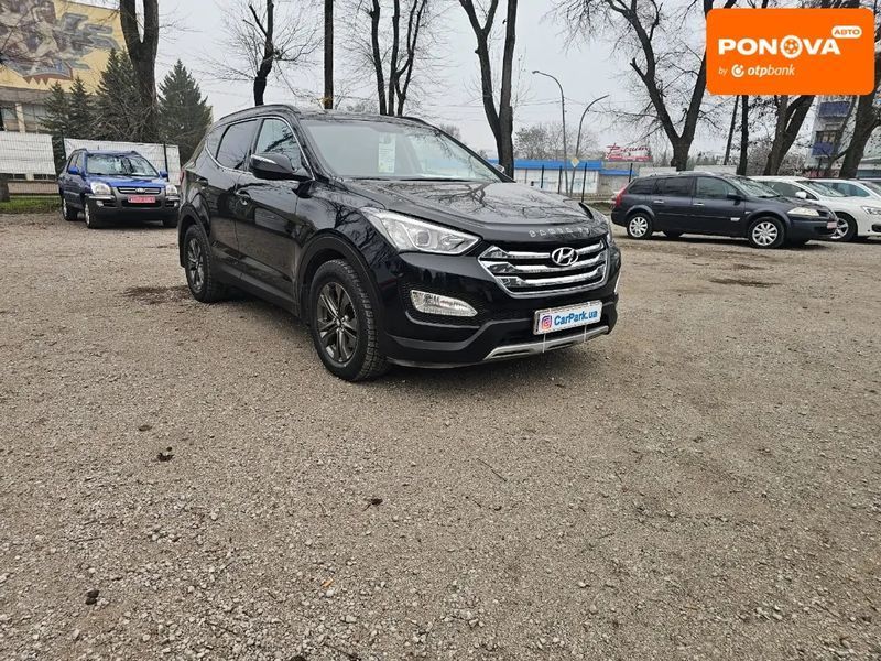 Hyundai Santa FE, 2013 р., Газ пропан-бутан / Бензин, 157 тис. км, Позашляховик / Кросовер, Чорний, Кам'янське (Дніпродзержинськ) AT-10405616 фото