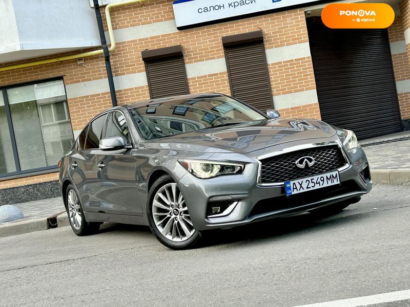 Infiniti Q50, 2017, Бензин, 3 л., 92 тис. км, Седан, Сірий, Харків Cars-Pr-67198 фото