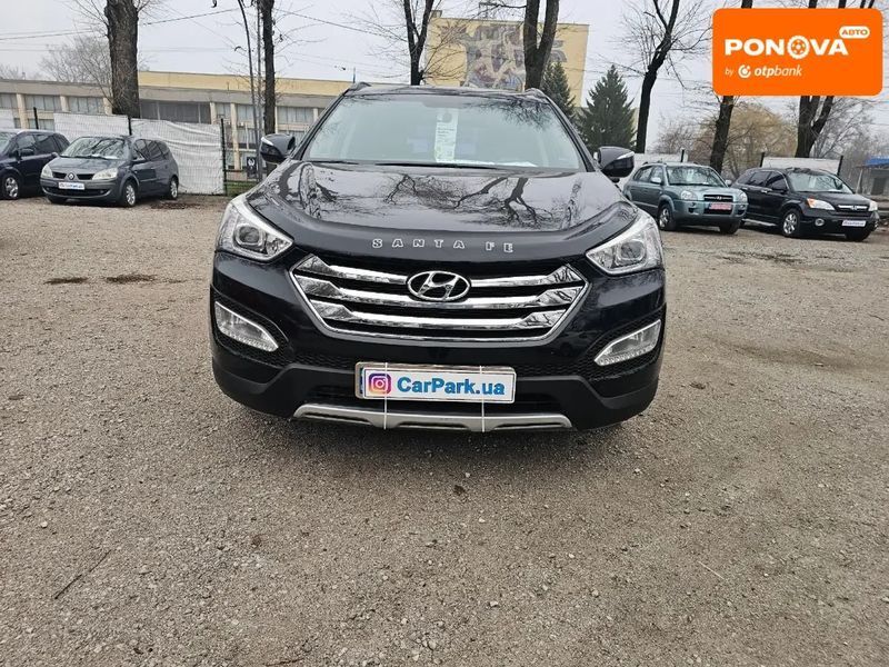 Hyundai Santa FE, 2013 р., Газ пропан-бутан / Бензин, 157 тис. км, Позашляховик / Кросовер, Чорний, Кам'янське (Дніпродзержинськ) AT-10405616 фото