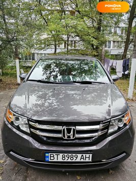 Honda Odyssey, 2015, Газ пропан-бутан / Бензин, 3.47 л., 121 тис. км, Мінівен, Сірий, Київ Cars-Pr-225697 фото