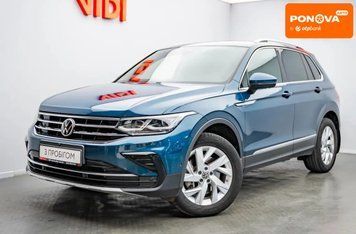 Volkswagen Tiguan, 2021 р., Бензин, 77 тис. км, Позашляховик / Кросовер, Синій, Київ AT-10424750 фото