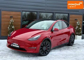 Tesla Model Y, 2022 р., Електро, 129 тис. км, Позашляховик / Кросовер, Червоний, Рівне AT-10409601 фото
