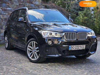 BMW X3, 2016, Бензин, 2 л., 83 тис. км, Позашляховик / Кросовер, Чорний, Тернопіль 31293 фото