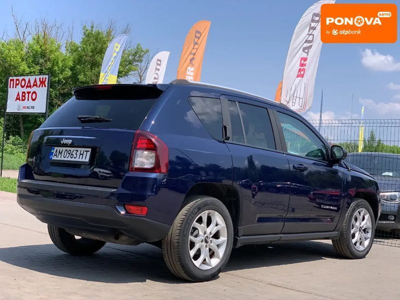Jeep Compass, 2016 р., Бензин, 207 тис. км, Позашляховик / Кросовер, Синій, Бердичів AT-10401462 фото