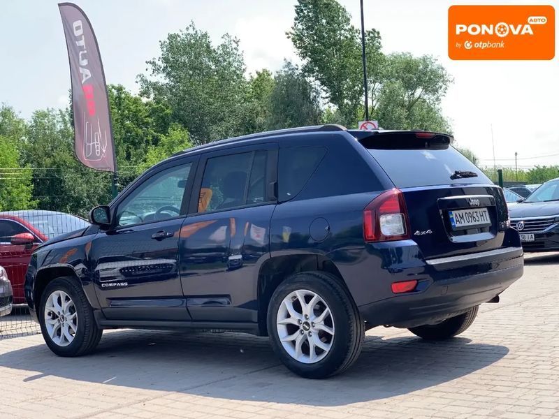 Jeep Compass, 2016 р., Бензин, 207 тис. км, Позашляховик / Кросовер, Синій, Бердичів AT-10401462 фото