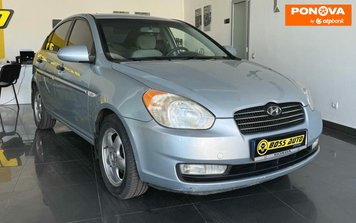 Hyundai Accent, 2007, Газ пропан-бутан / Бензин, 1.4 л., 207 тис. км, Седан, Сірий, Червоноград 278463 фото