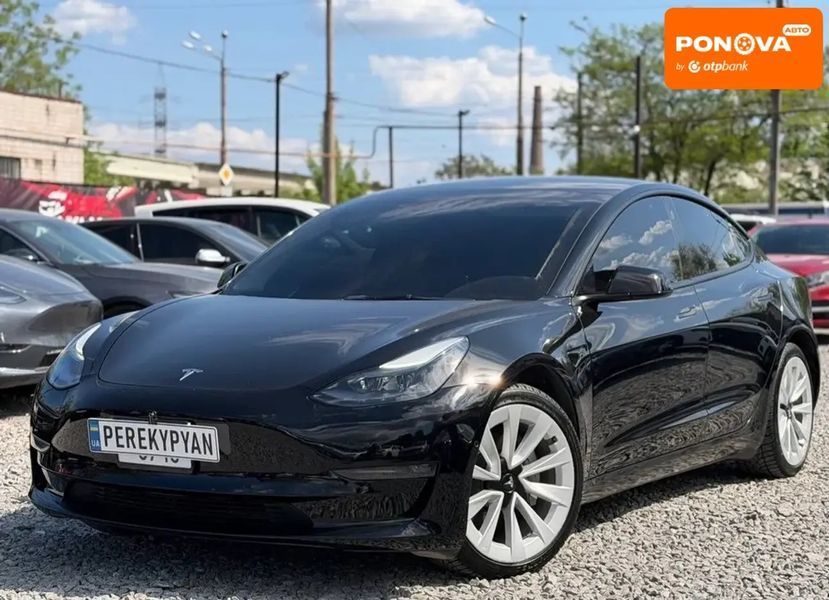 Tesla Model 3, 2022 р., Електро, 123 тис. км, Седан, Чорний, Дніпро (Дніпропетровськ) AT-10417732 фото