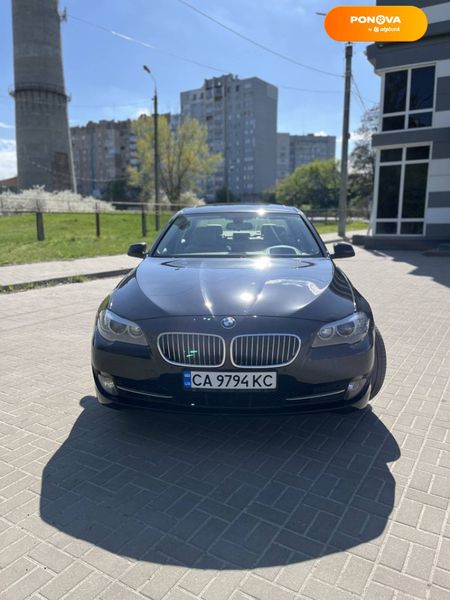BMW 5 Series, 2013, Бензин, 2 л., 142 тис. км, Седан, Чорний, Черкаси Cars-Pr-68897 фото