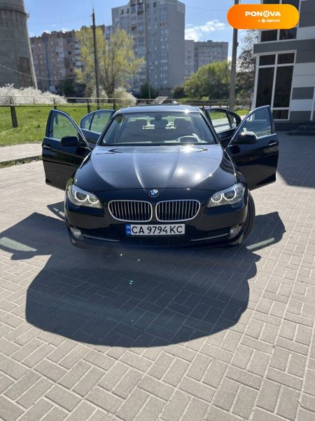 BMW 5 Series, 2013, Бензин, 2 л., 142 тис. км, Седан, Чорний, Черкаси Cars-Pr-68897 фото