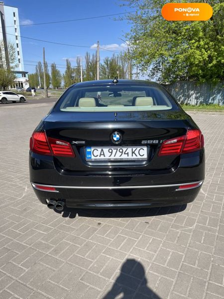 BMW 5 Series, 2013, Бензин, 2 л., 142 тис. км, Седан, Чорний, Черкаси Cars-Pr-68897 фото