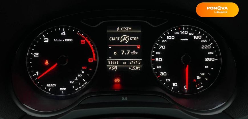 Audi A3 Sportback, 2016, Дизель, 2 л., 91 тис. км, Хетчбек, Сірий, Київ 34532 фото
